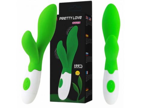 Wibrator punktu G Pretty Love Owen zielony silikonowy 20,5 cm 30 trybów